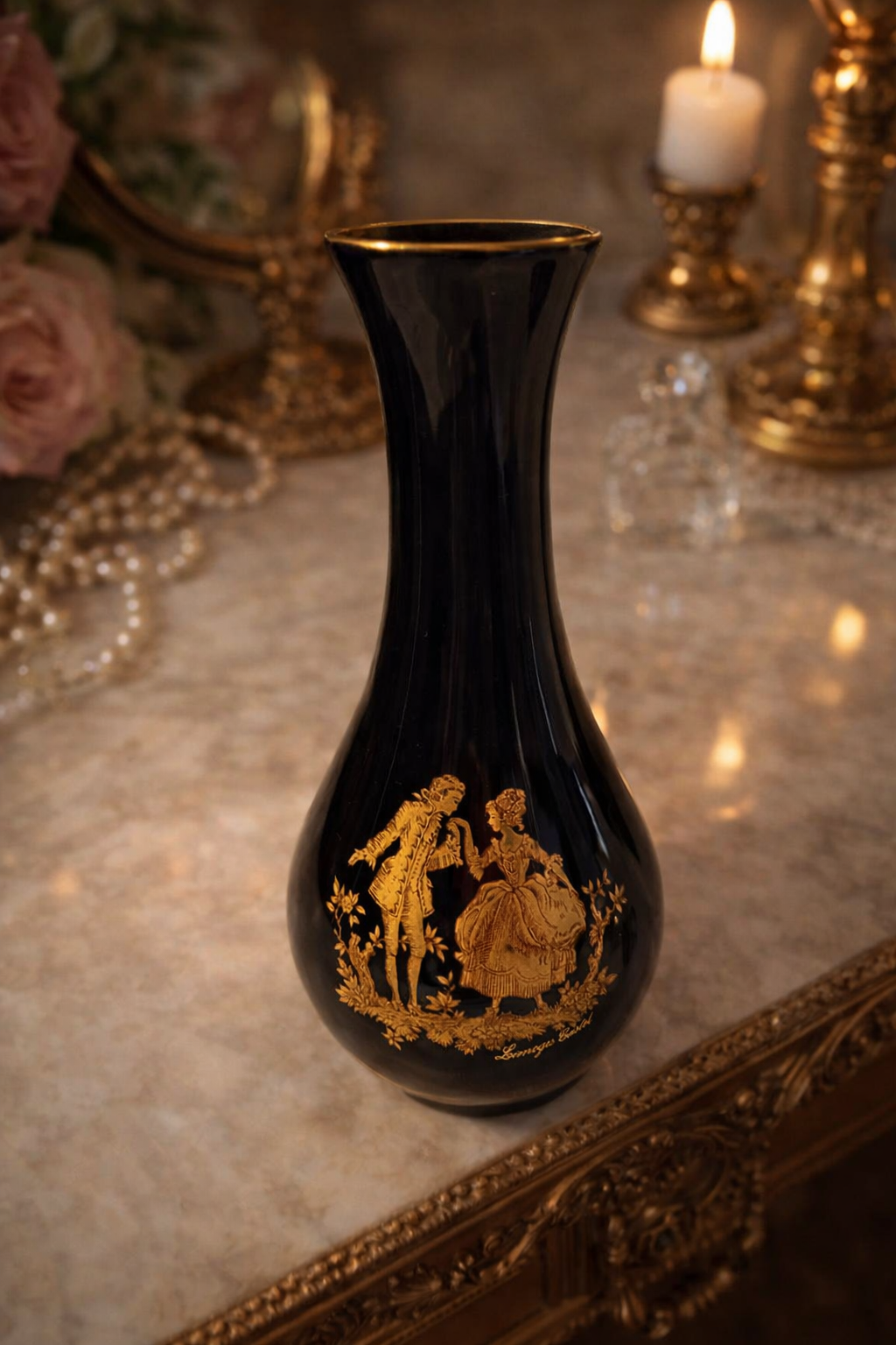 Rare find - limoges Castle porcelain vase