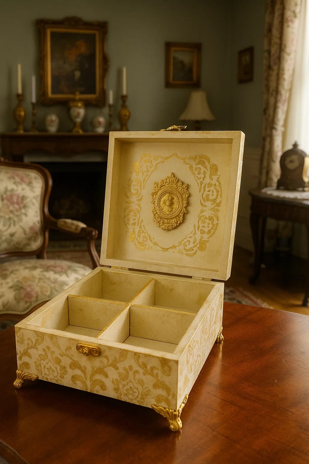 Hand Made Decoupage Classic Tea/Jewelry Box