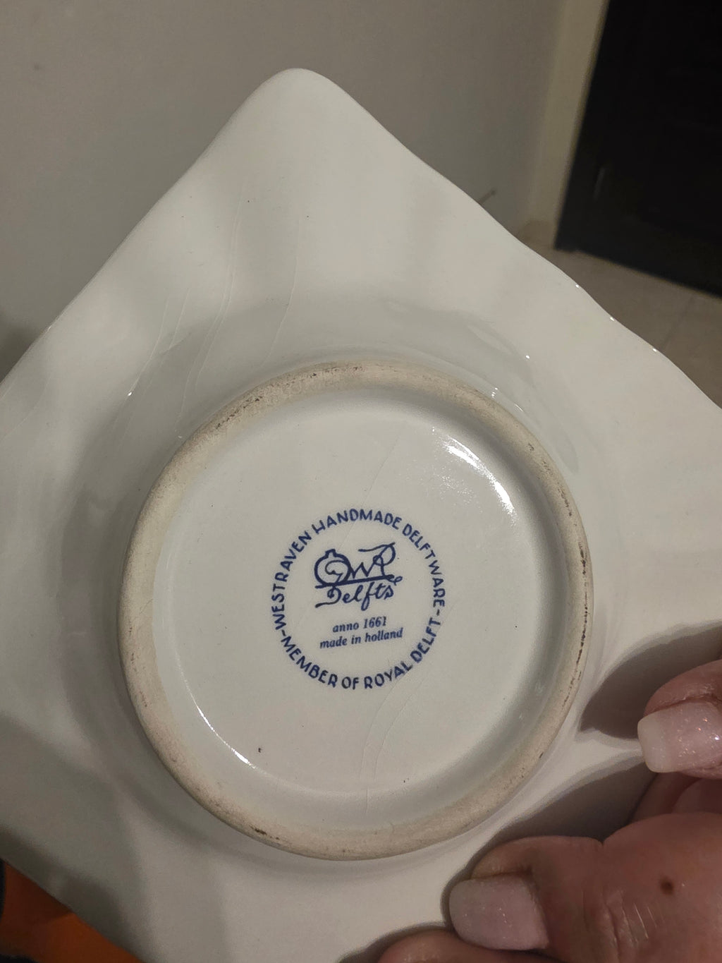 Handmade DeWit Delft Ashtray