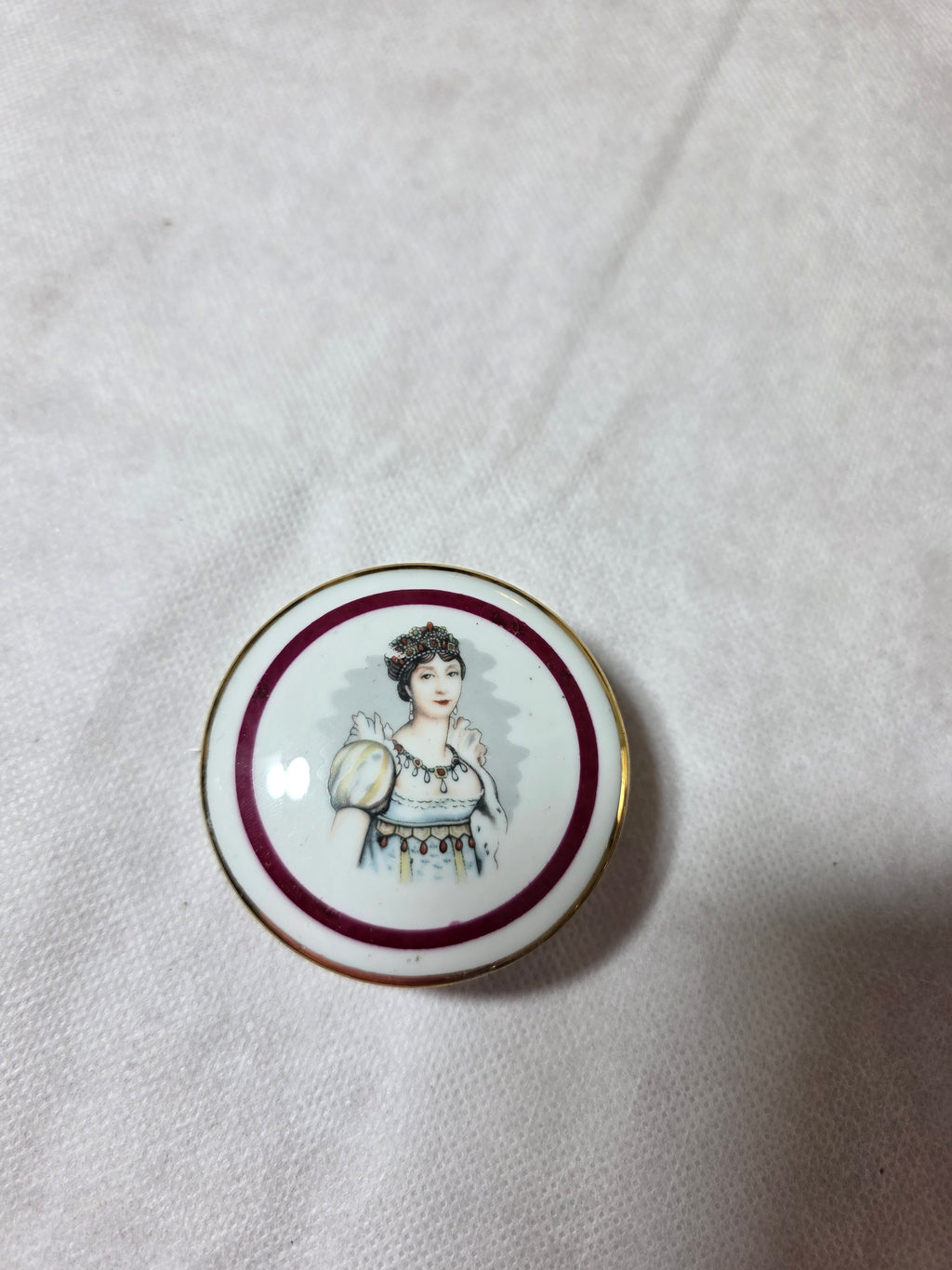 Rare limoges Josephine petite tinket box and plate set