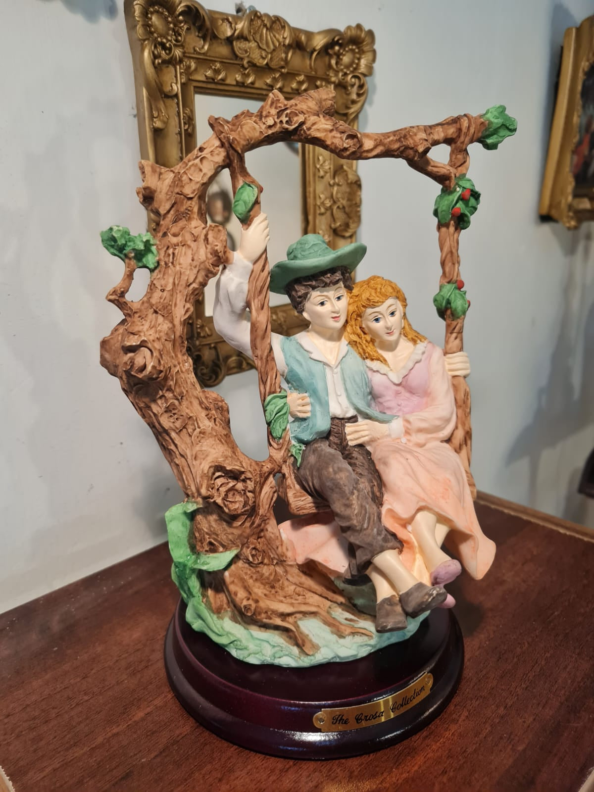 Romantic Couple on Swing Figurine – The Lovers Collection Vintage Piece