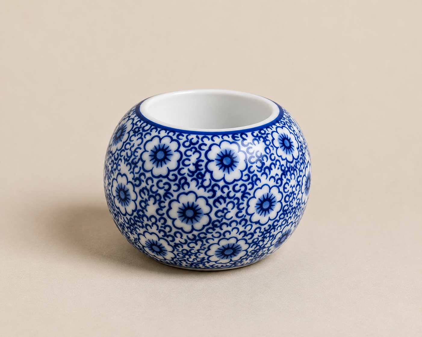 Bleu Blanc Small Candle Holder Pair