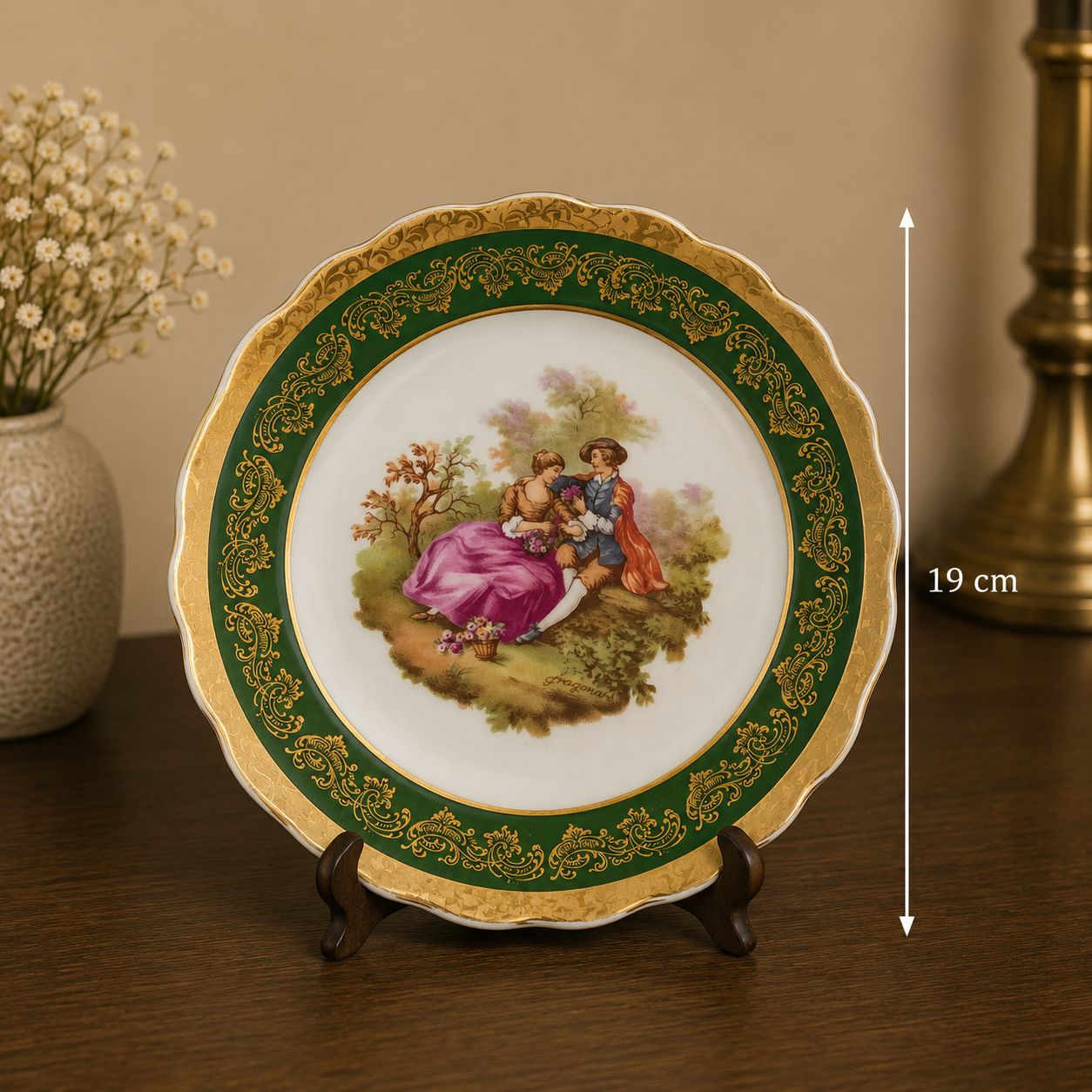 Limoges Romantic Garden Plate