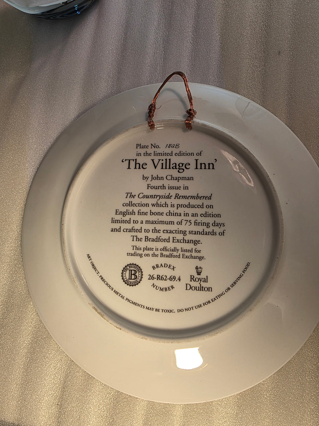 Royal Doulton “The Village Inn” Limited Edition Collector Plate