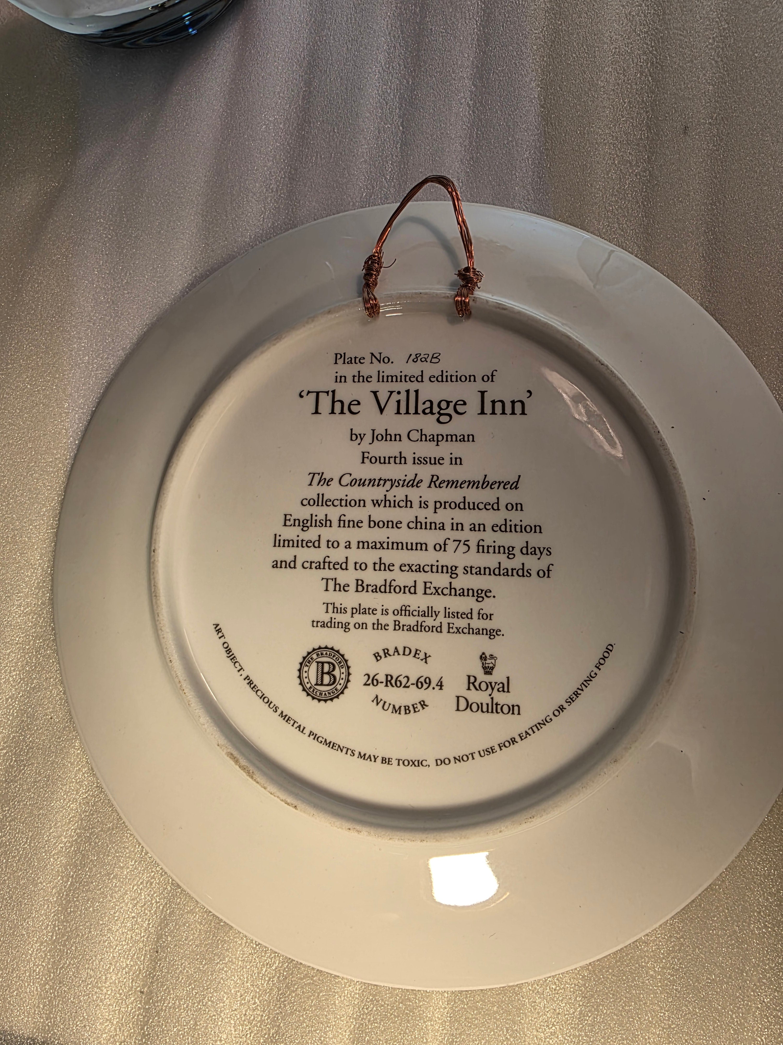 Royal Doulton “The Village Inn” Limited Edition Collector Plate
