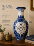 Classic Blue & White Ajour Porcelain Vase