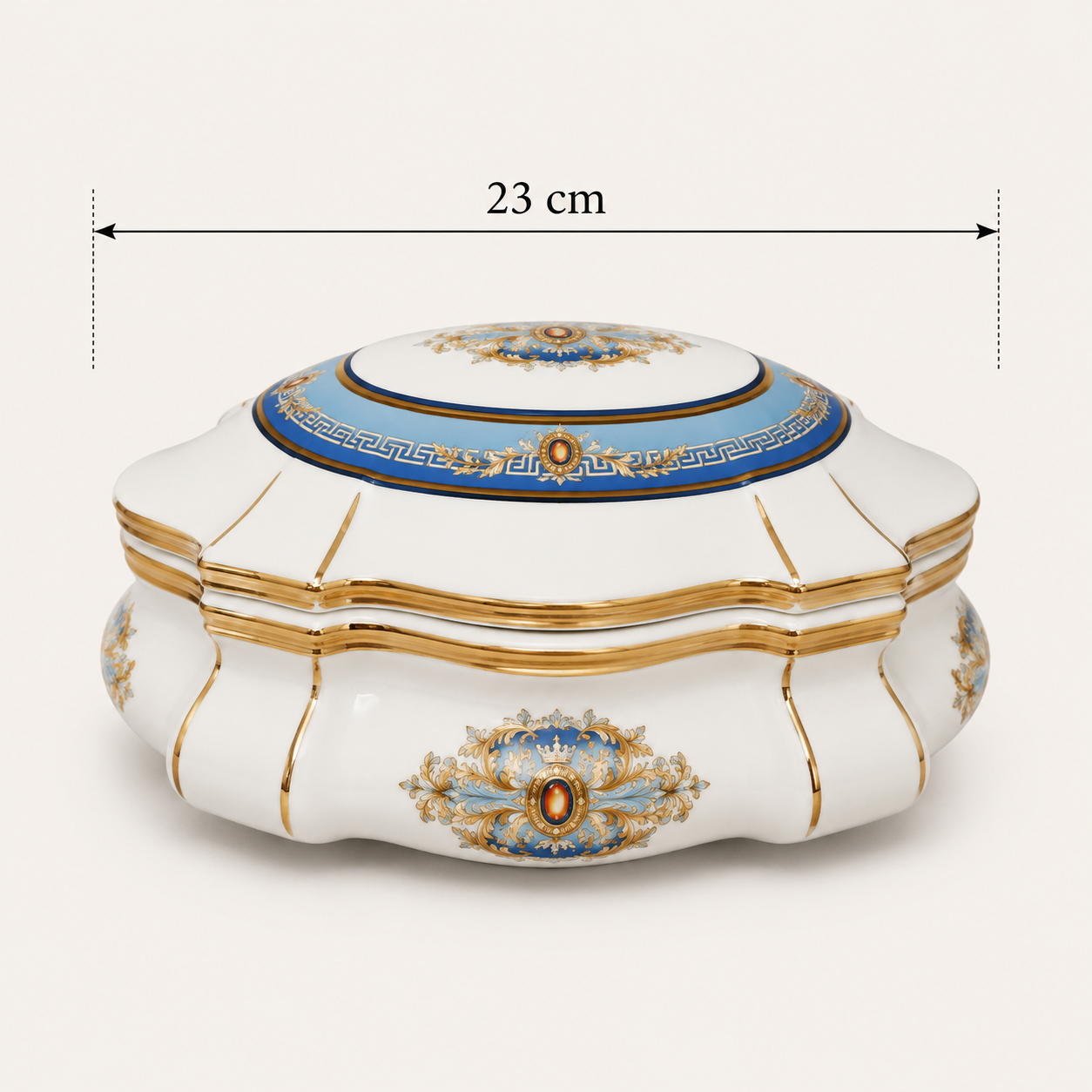 Royal Porcelain Limoges France 24K Gold Covered Trinket Box