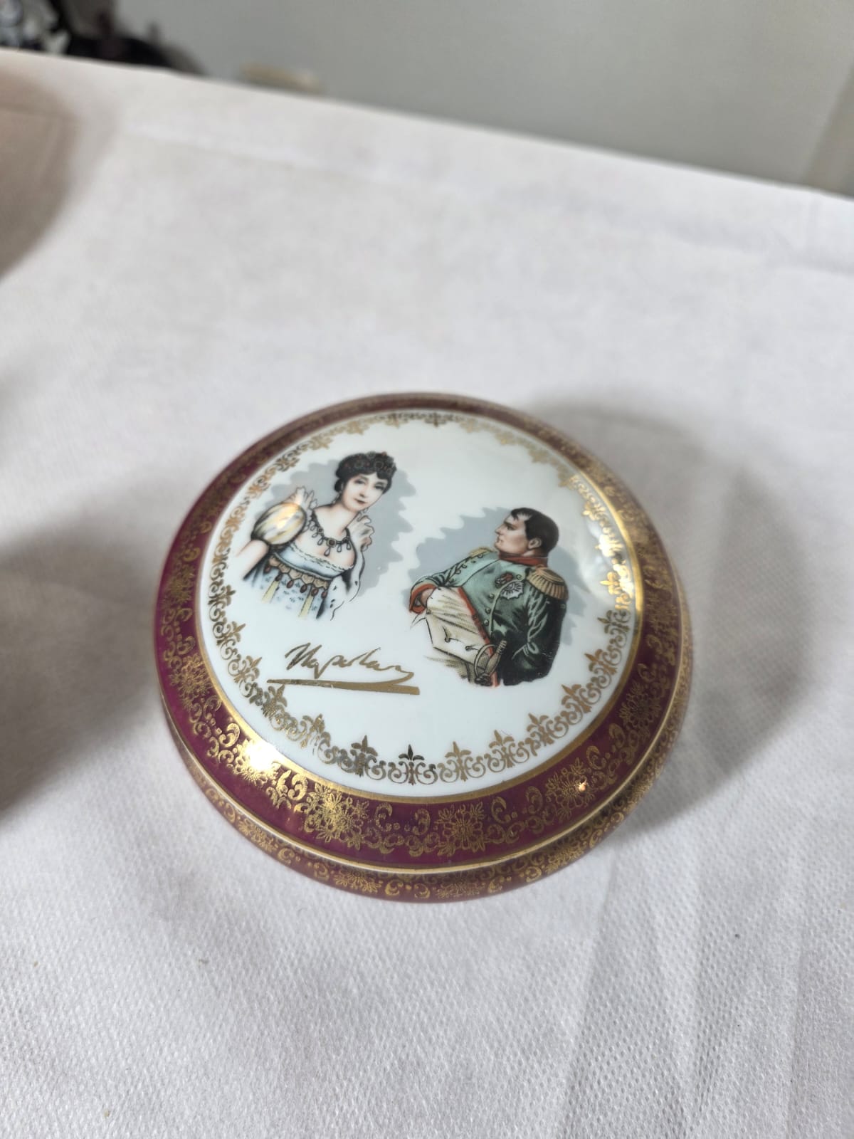 Rare Napoleon & Josephine limoges bonbonniere
