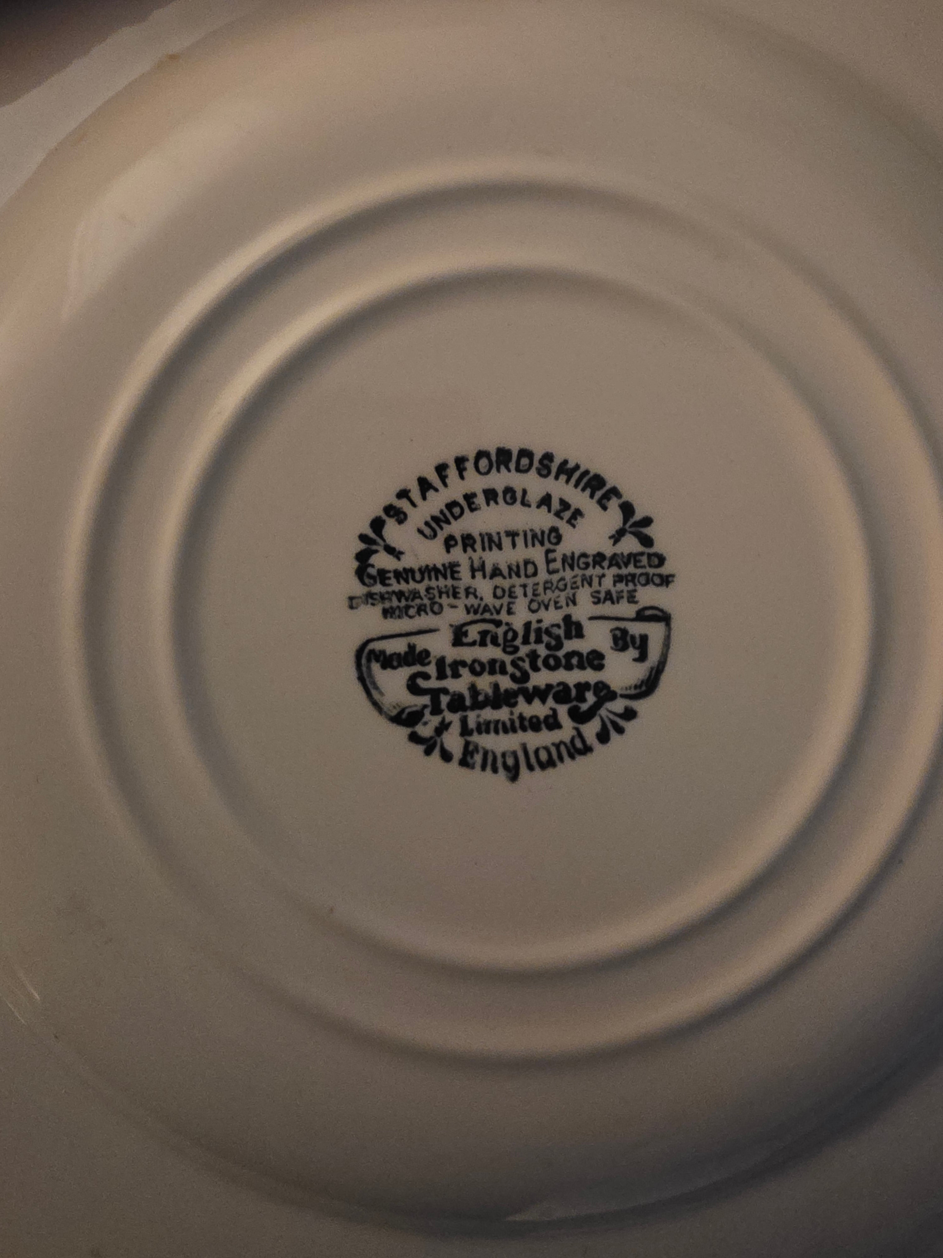 English Ironstone Floral Heritage Plate