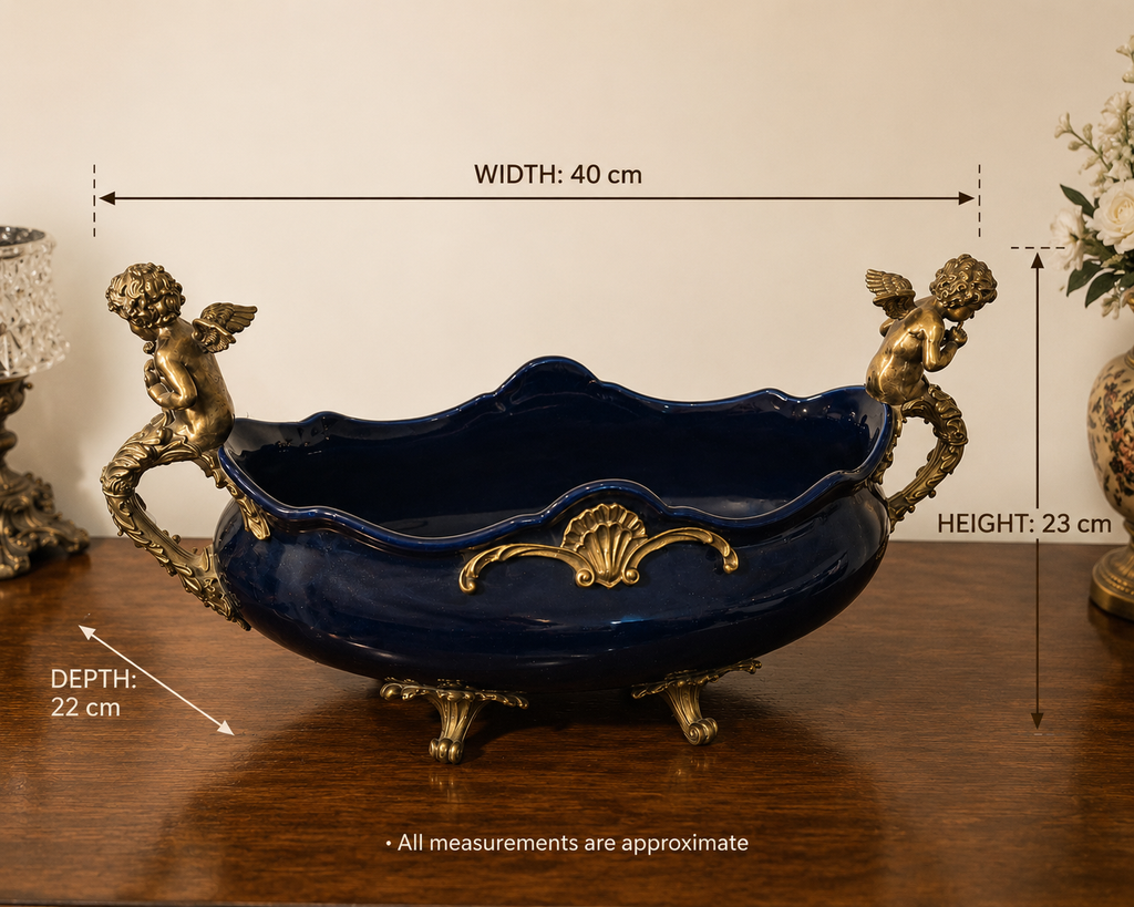 Grand Cobalt Blue Sèvres Style Statement Bowl