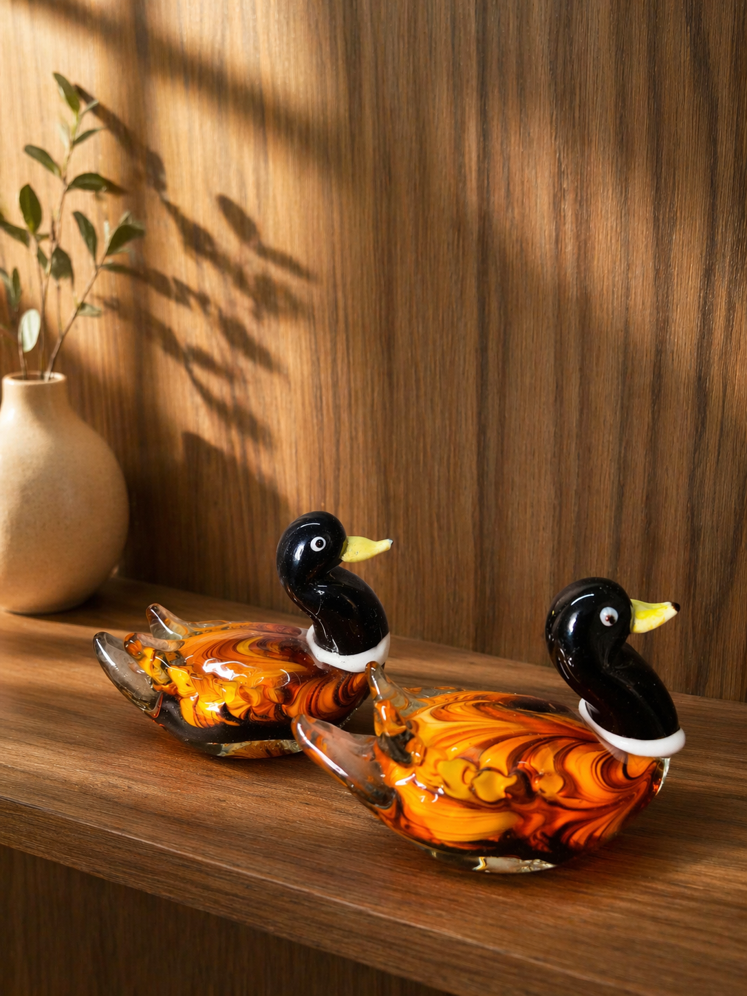 Murano Glass Duck Set – 14 cm