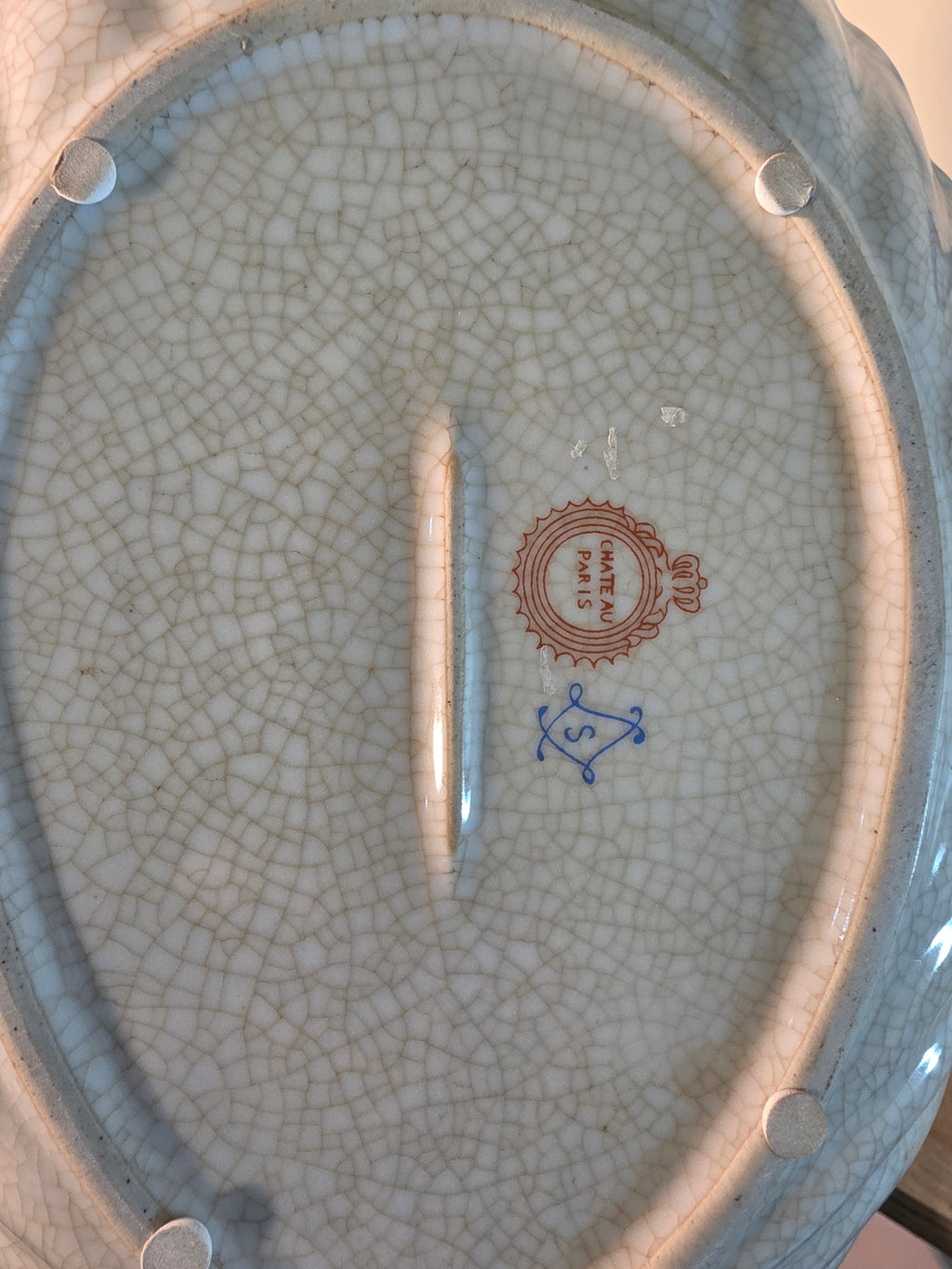 Sèvres Château Paris Porcelain Bird Tray with Bronze Floral Mounts