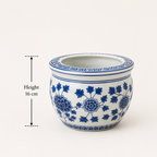 Bleu Blanc Floral Porcelain Planter