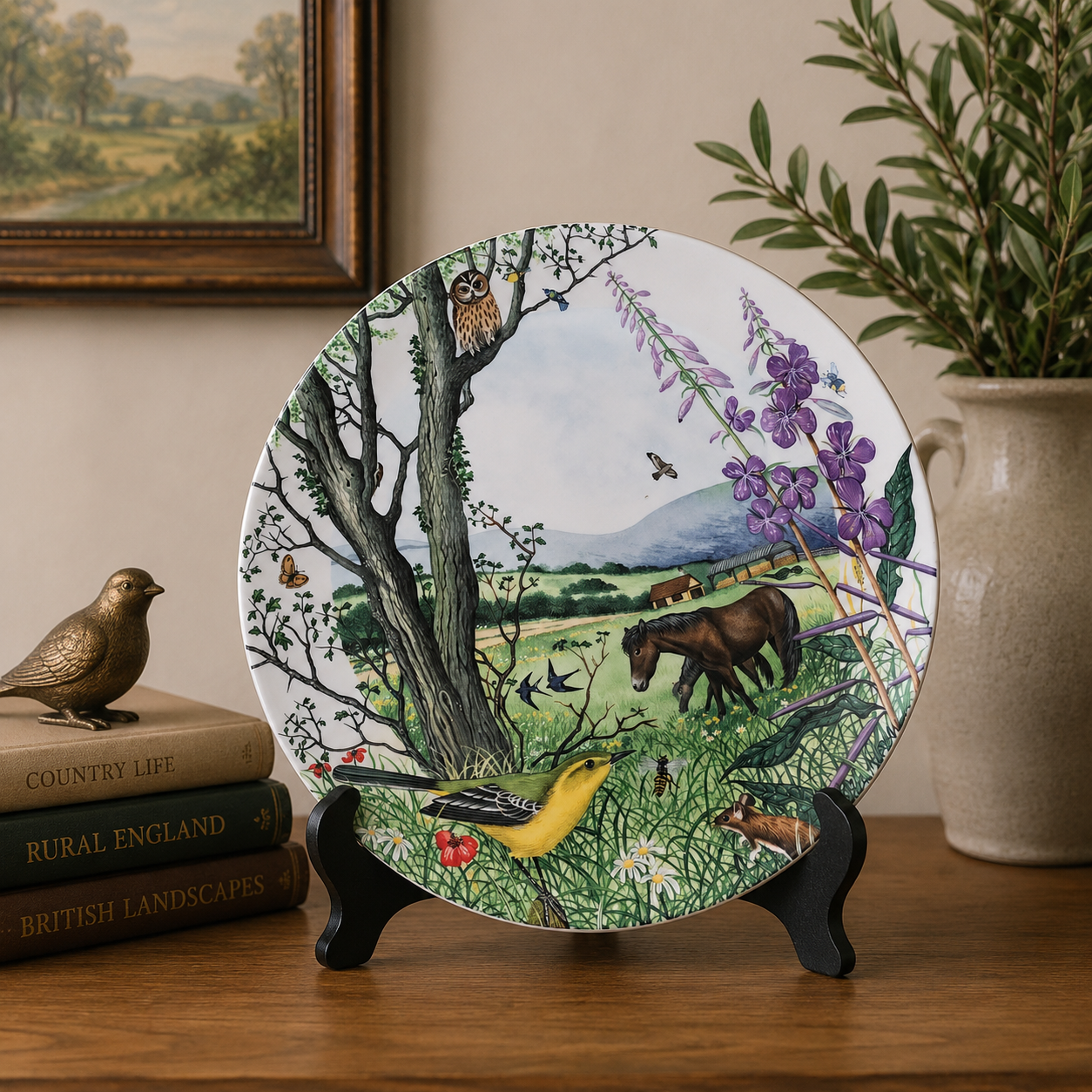 Wedgwood Bone China "The Hayfield" Limited Edition Collector's Plate (1988)