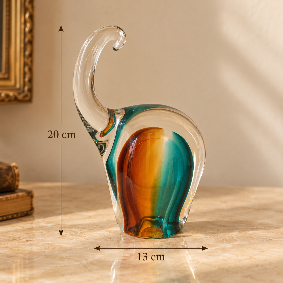 Jewel-Toned Murano Glass Elephant