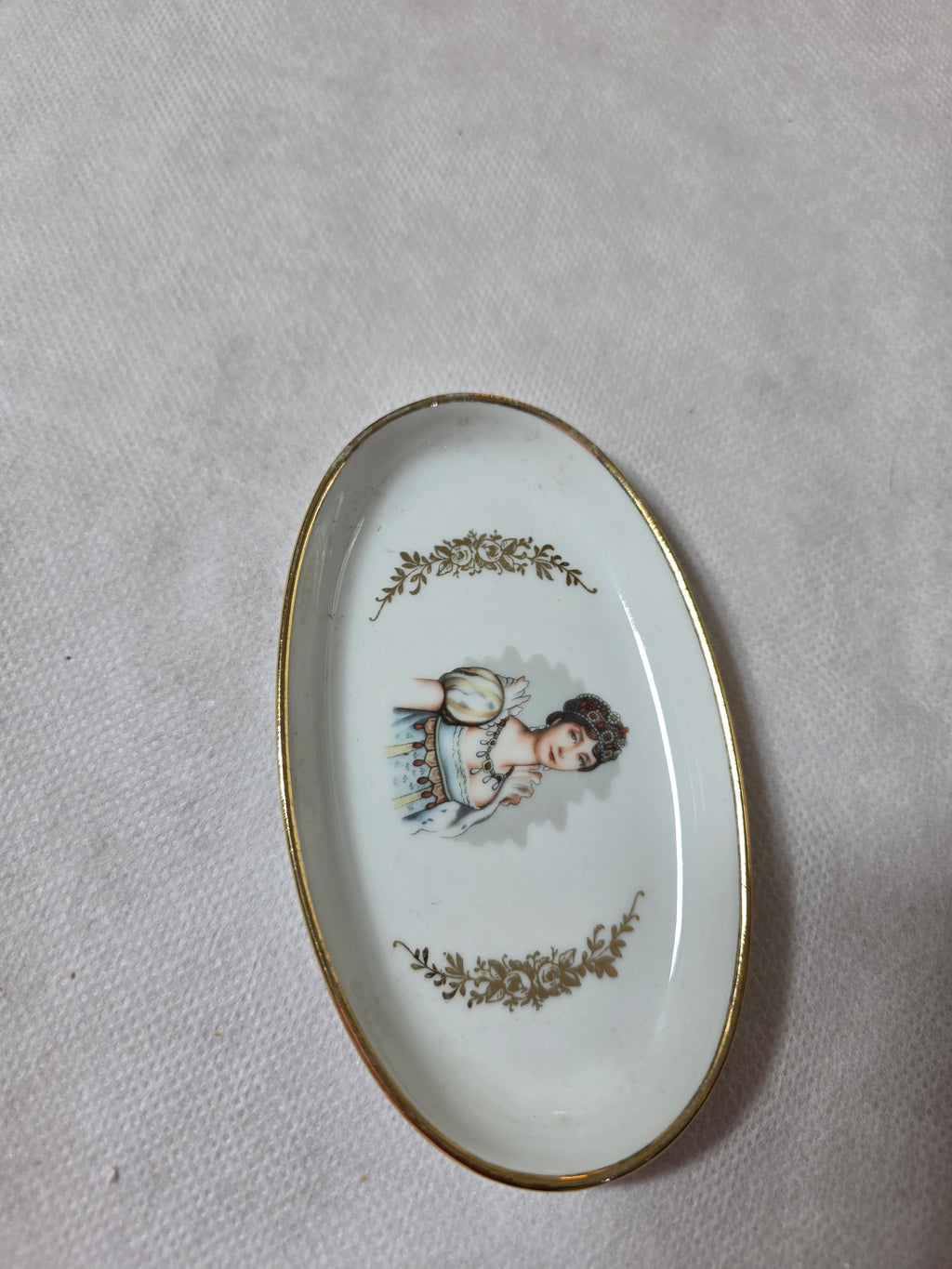 Rare limoges Josephine petite tinket box and plate set