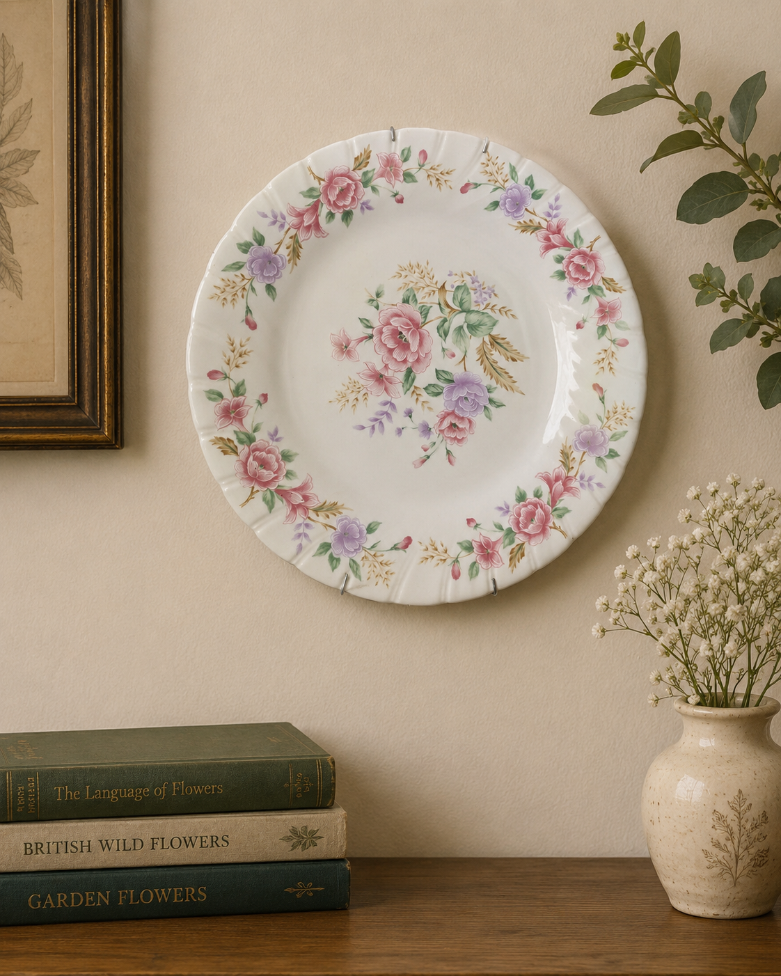 Vintage Tasim Floral Decorative Plate – Made in Japan