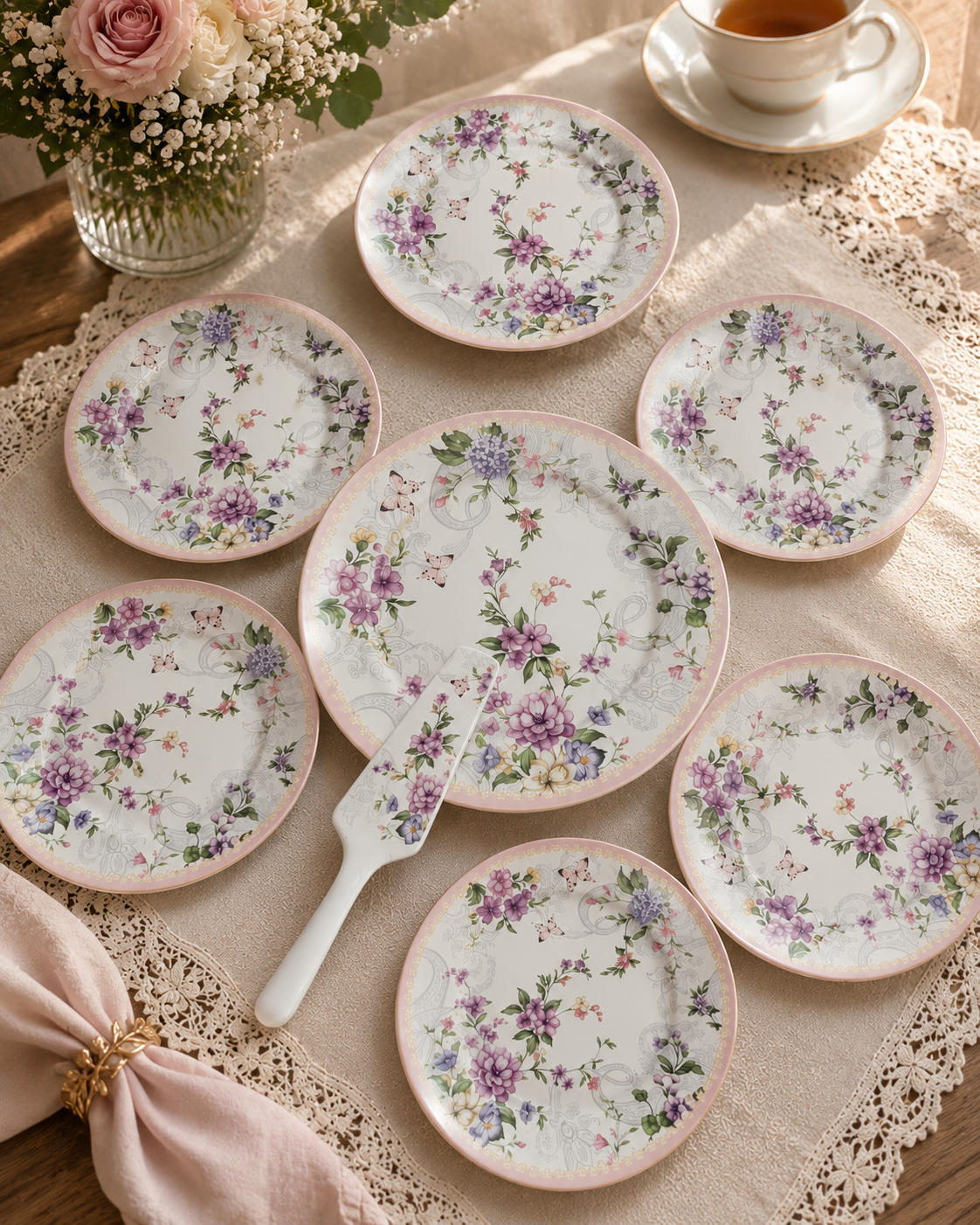Blossom Garden Dessert Serving Set