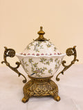 Crackle ceramic centerpiece