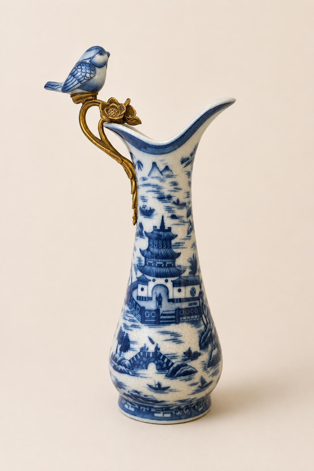 Sèvres Château Paris bleu blanc Porcelain vase