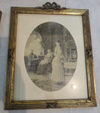 Vintage French Style Framed Gravure Pair