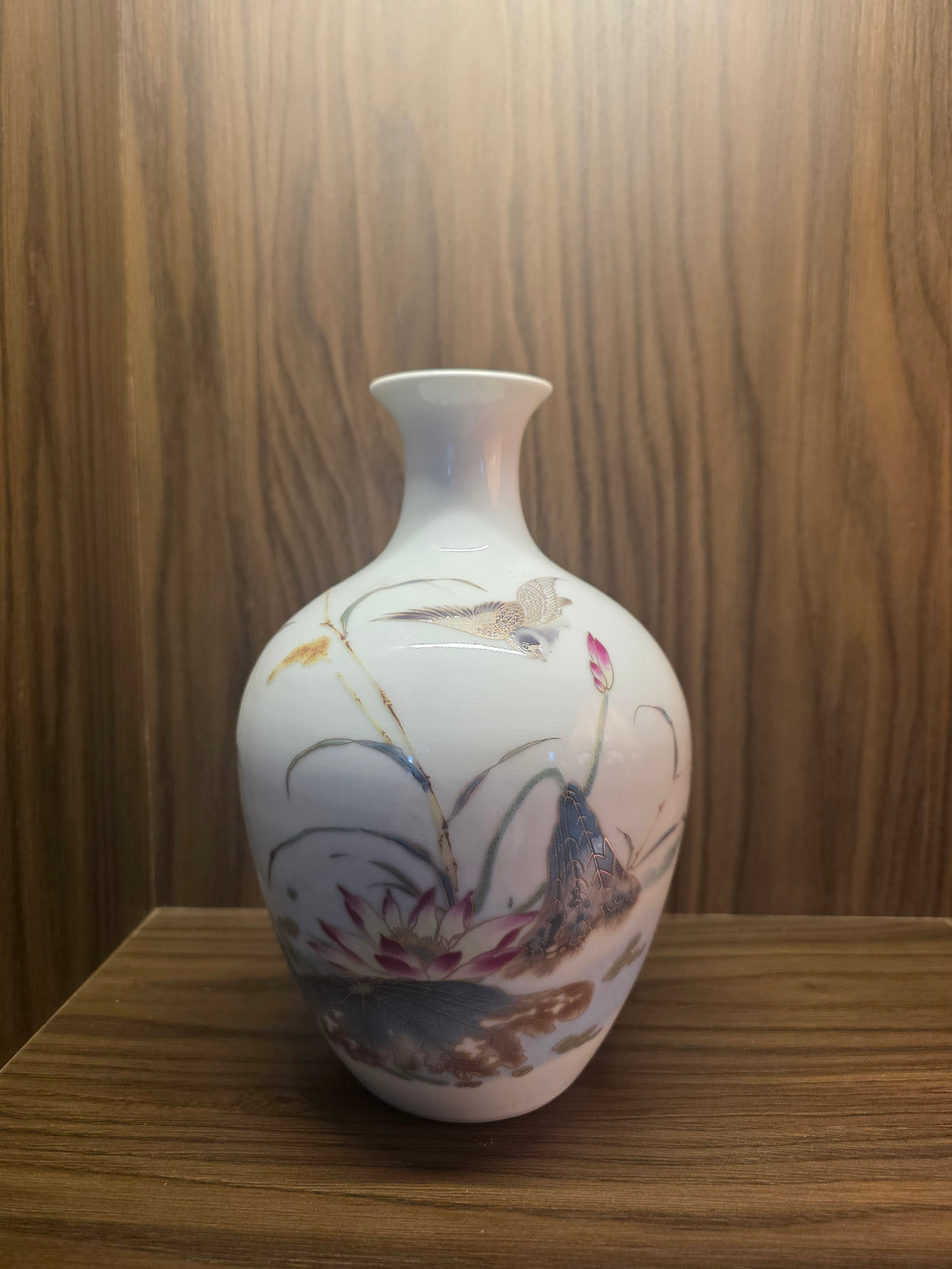 Lotus Bloom Chinese Porcelain Vase
