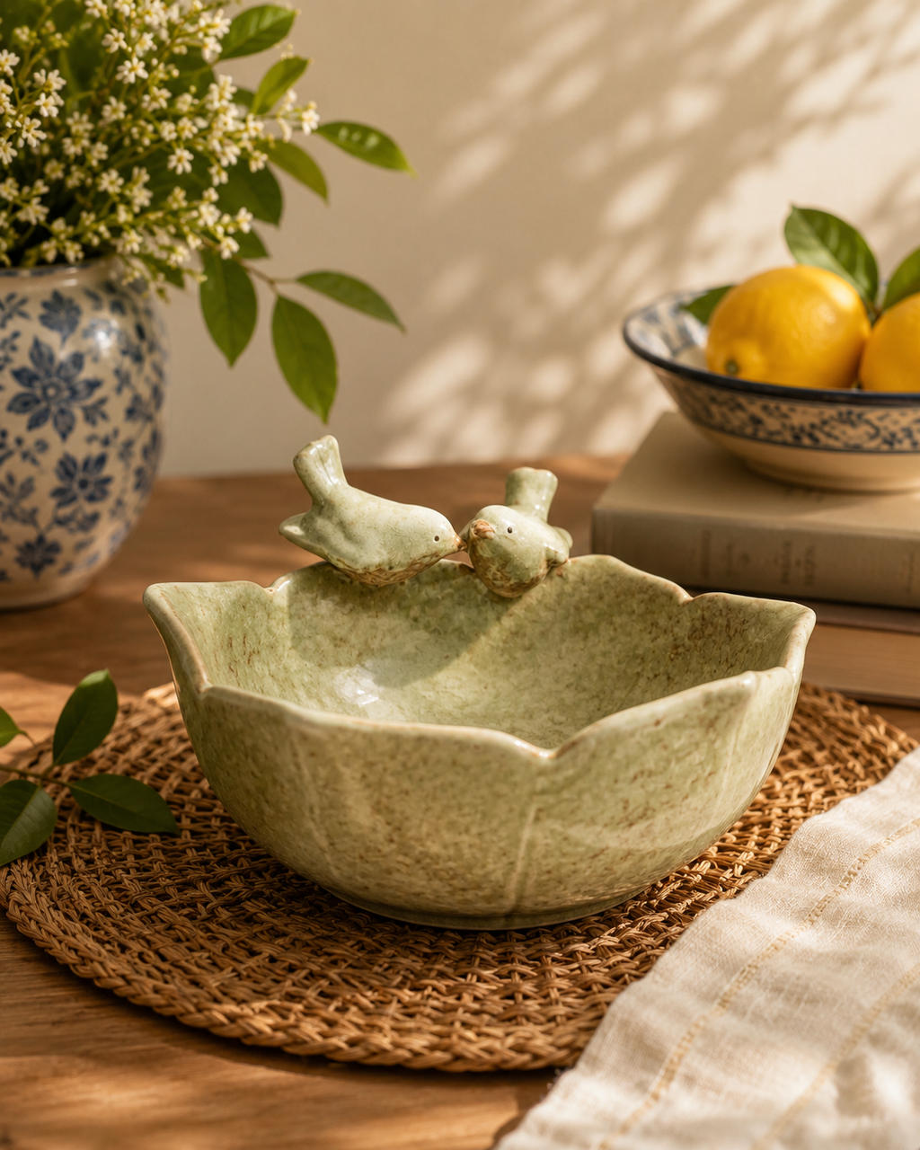Lovebirds Ceramic Bowl
