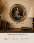 Vintage Lady Portrait in Ornate Gold Frame – 30 cm