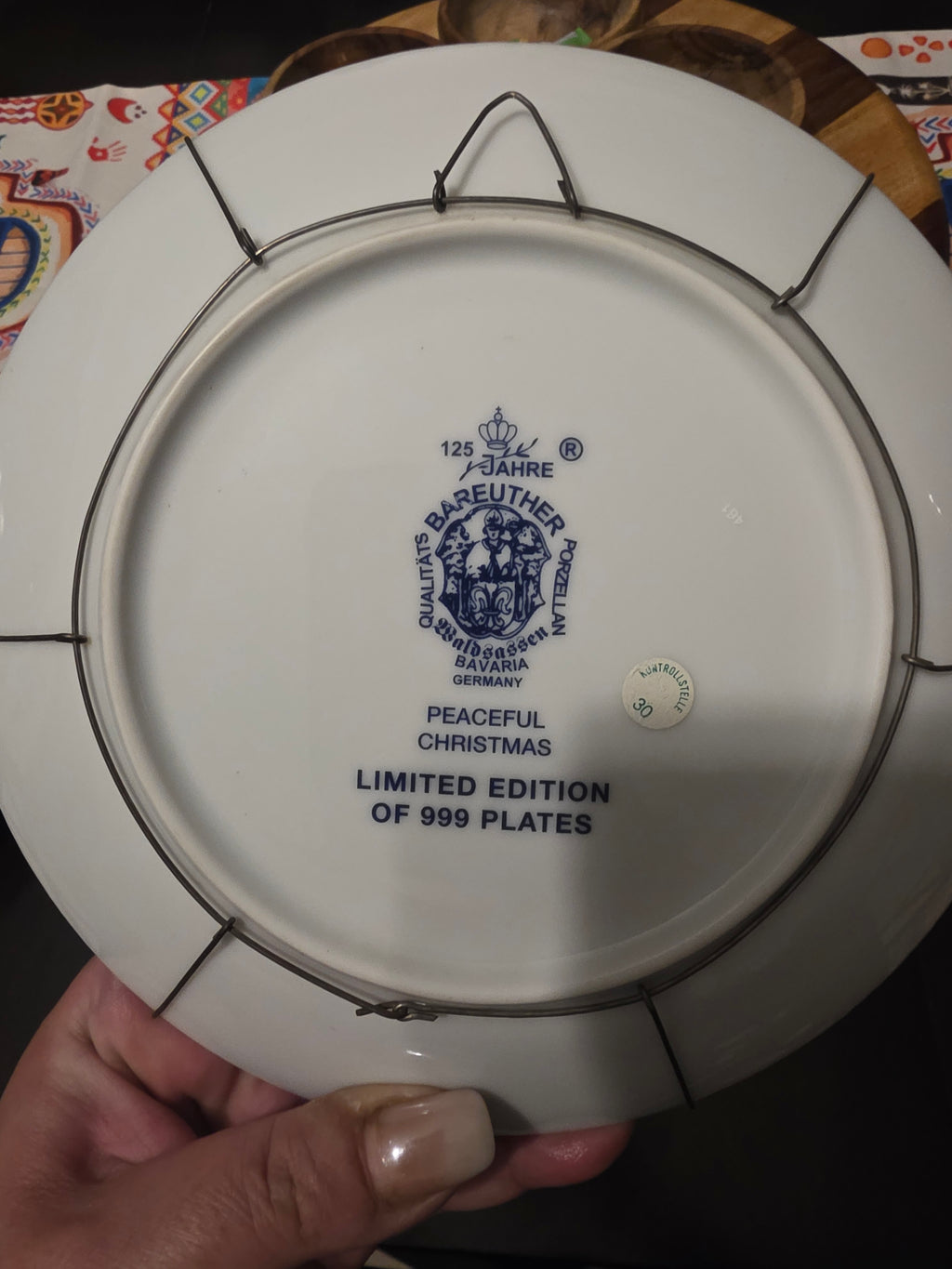 ✨ Bayreuth Bavaria Limited Edition Christmas Plate