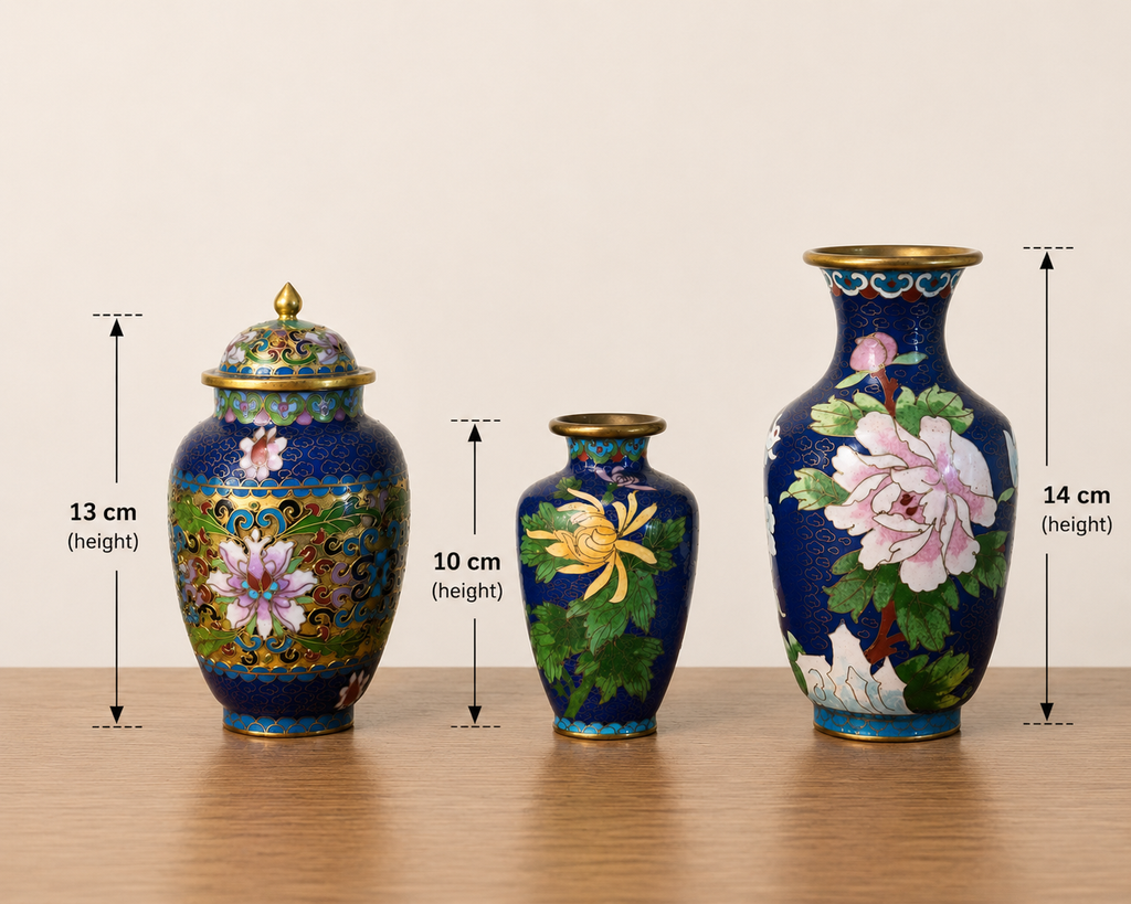 Cloisonné Elegance Trio | Miniature Decorative Collection