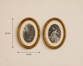 Antique Style Oval Gravure Wall Art Set