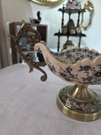 Bleu Blanc Grand Pedestal Bowl