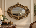 The Regal Elegance – Ornate Resin Gold Wall Mirror