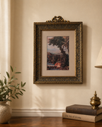 Antique Style Landscape Gravure in Ornate Gilt Frame