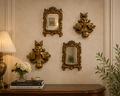 Antique-Style Gold Mirrors & Wall Ornament Set
