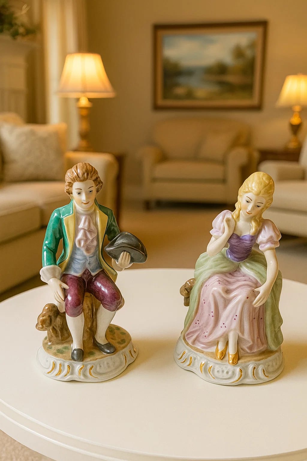 Vintage Porcelain Figurines - hand painted