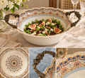 The Imperial Royale – Ornate Porcelain Serving Bowl with Sculpted Rose Handles