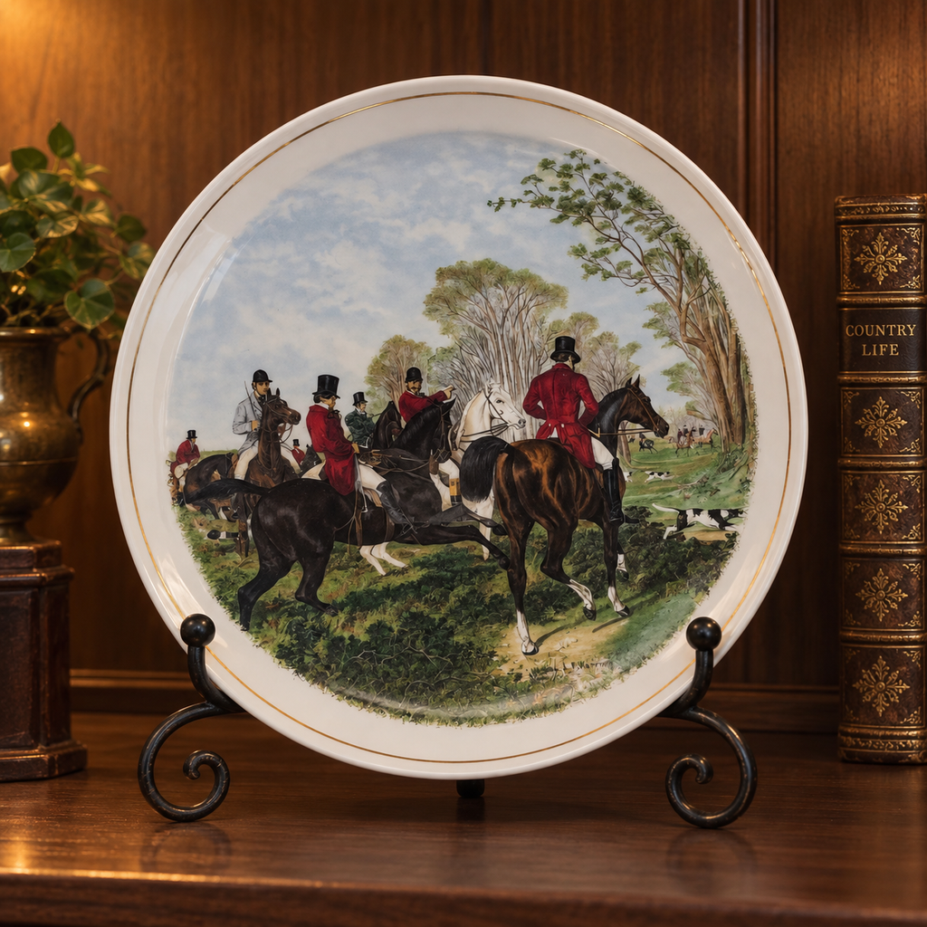 Vintage Palissy Royal Worcester "Off The Draw" Collector Plate – The Famous Herring Hunting Scenes