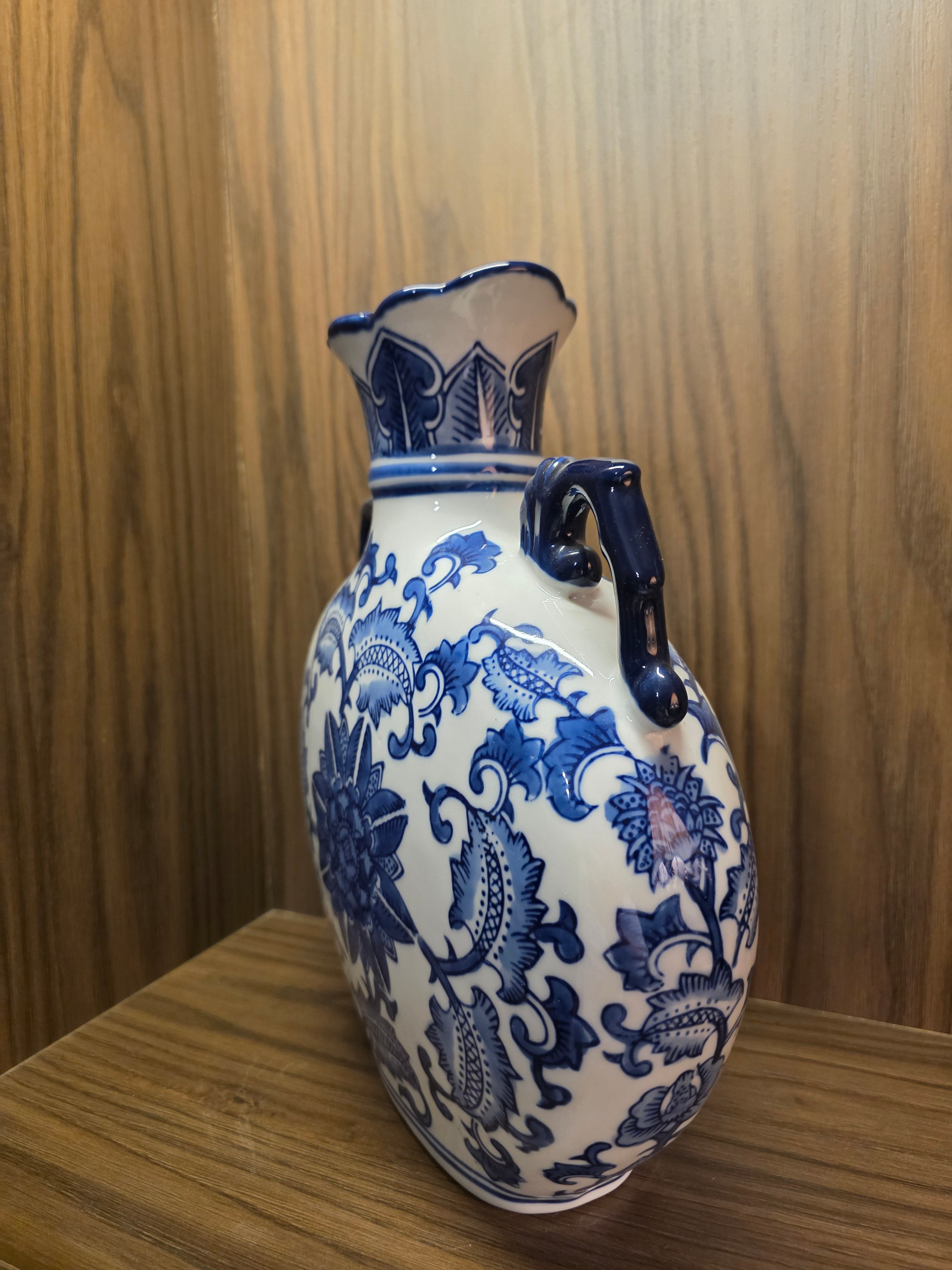 Bleu Blanc Twin Handle Vase