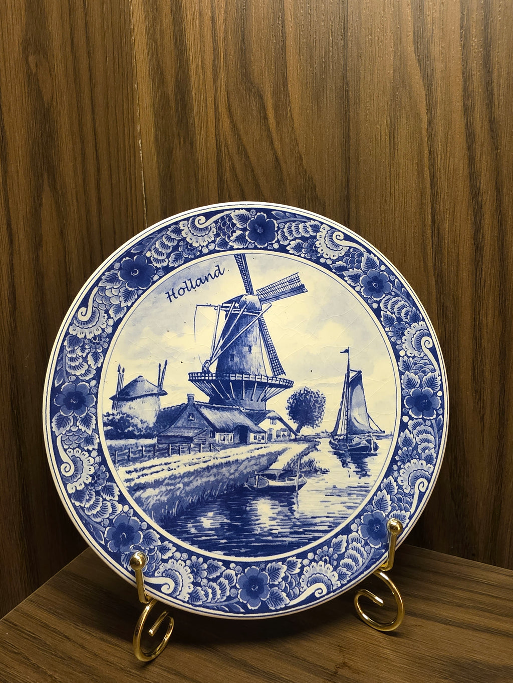 Dutch Countryside Charm – Delft Blue Holland Decorative Plate | 18 cm