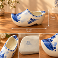 Vintage Delft Blue Hand-Painted Ceramic Clog Shoe - Windmill Motif, Made in Holland