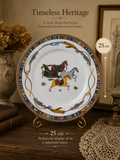 🐎 Equestrian Heritage Porcelain Display Plate – 25 cm