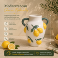 Mediterranean Lemon Amphora Vase – 23 cm