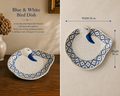 Vintage Hand-Painted Thai Blue & White Ceramic Duck Shaped Serving Dish