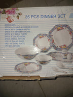 Vintage Polish Floral Dinner Set – 35 Pieces