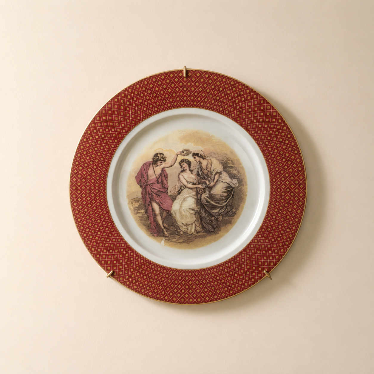 Vintage European Portrait Plate