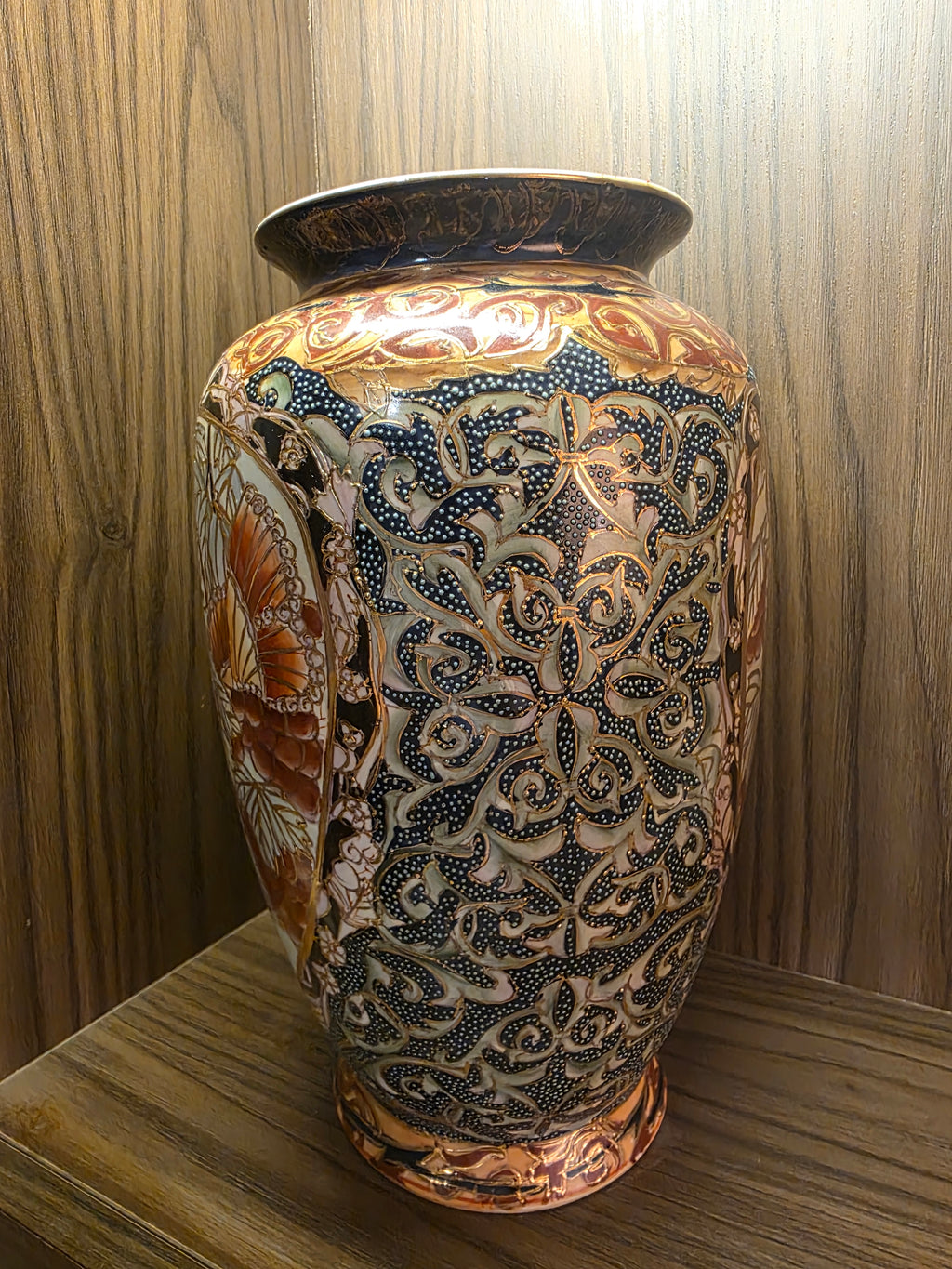 Antique Satsuma Style Porcelain Vase