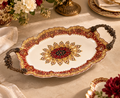 The Imperial Royale – Ruby & Gold Porcelain Serving Tray