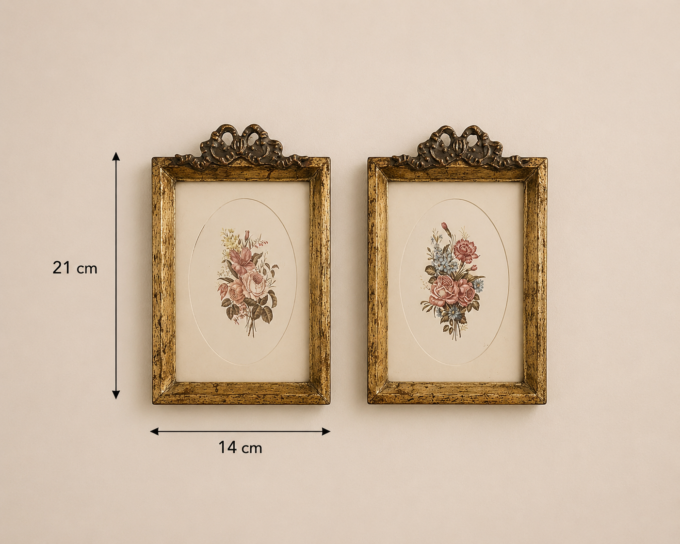 Vintage Floral Frame Duo