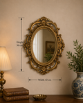 Ornate Antique Style Gold Oval Wall Mirror - Resin Frame

Promo